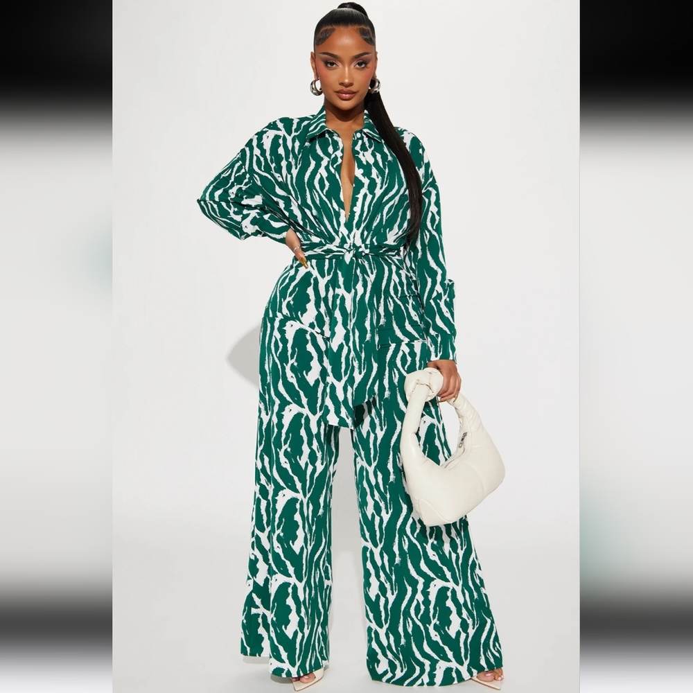 Green jumpsuit